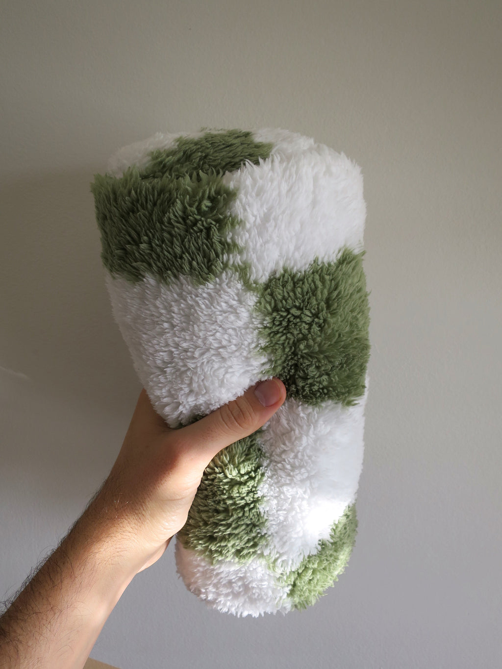 Green and White fluff check Driver Barrel